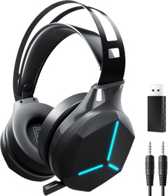 Resim LANCUBE Mikrofonlu Kablosuz Oyun Kulaklığı, 2.4G/Bluetooth/3.5mm 3 in 1 Stereo Oyun Kulaklıklar, Kulaklıklar Kablosuz Bluetooth 