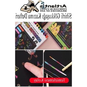 Resim Sihirli Kazıma Defteri, 10 Sayfa A6 Boyutunda Eğlenceli Sanat Seti 