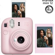 Resim Instax Mini 12 Pembe Fotoğraf Makinesi ve Fotoğraf Çerçeve Seti 