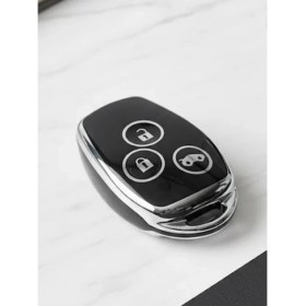 Resim Lanitra Renault Dacia Clio 3 Megane Fluence Kangoo Logan Duster 3 Buton Nano Anahtar Kılıfı Siyah 