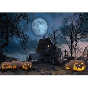 Resim Skycity "2.1x1.5m Cadılar Bayramı Fotoğraf Fon Perdesi - Yıkanabilir & Taşınabilir" Beyaz 