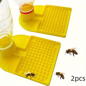 Resim Arılar İçin 2'li Plastik Su Şişesi, Arı Besleyici, 30mm Maden Suyu Şişesi İle Uyumlu, Boğulmayı Önleyici, Geniş Arı Besleme Alanı 