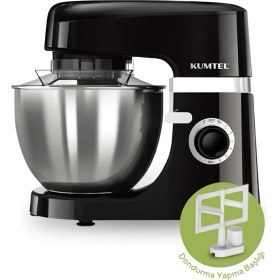 Resim Siyah 1800W Yoğurma ve Dondurma Makinesi 4.5l, Çok Fonksiyonlu Ev Aleti 