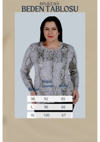 Resim Solo Kaşmir Varak Baskı Triko Hırka 001 