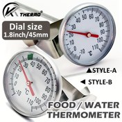 Resim 1 adet KT THERMO Anında Okuma Gıda Termometresi Paslanmaz Çelik Uç ve Klips ile -10 ila 110°C, 4.57cm Kadran Boyutu, Pilsiz, Analog Ekran, Izgara, BBQ, Mutfak Kullanımı, Et ve İçecek Sıcaklık Ölçümü, BBQ Termometresi | Paslanmaz Çelik Yapı | Dayanıklı Plastik Kapak, Et Termometresi 