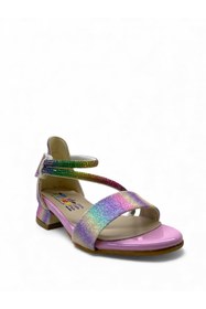 Resim Tuğba Ortopedi 796 Kız Bebek Renkli Simli Topuklu Abiye Ayakkabı 