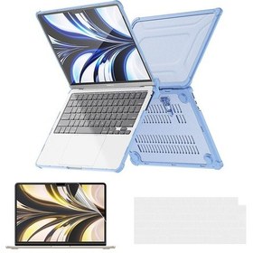 Resim Macbook Air 13 İnç 2022 A2681 Ab Sürümü İle Uyumlu Sert Bilgisayar Dizüstü Bilgisayar Kılıfı, İnce Ayak Koruyucu Kılıf Special Gift Mavi 