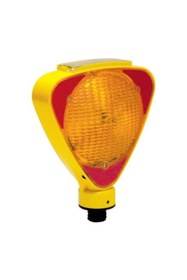 Resim Hayat Trafik Solar Üçgen Flaşörlü Delinatör Seti (Sarı Flaşör) 