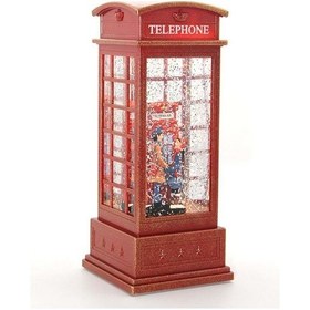 Resim Telefon Kulübeli Kış Masalı Işıklı Müzikli Kar Küresi 