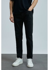 Resim Lufian Anton Smart Jean Erkek Pantolon Slim Fit Siyah Siyah 111200206100100 Siyah 