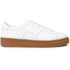 Resim Deery Erkek Hakiki Deri Beyaz Sneaker Ayakkabı 
