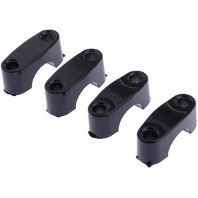 Resim Suntek Magideal 1 Çift 22mm Siyah Cnc Alaşım Gidon Yükseltici Montaj Kelepçesi Adaptörü Evrensel 