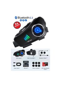 Resim Q28 2x 2 Eşleşmeli Motosiklet Kask Bluetooth Kulaklık 1080p Kamera Su Geçirmez Intercom 24452610 