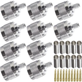 Resim Sones 10 Adet Nj-4 Lmr240 N Tipi Fiş Konnektörü Düşük Kayıplı Rf Koaksiyel Konnektör 