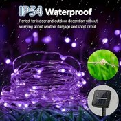 Resim 50/100/200/300 LED Güneş Işıklı Dizisi - IP54 Su Geçirmez, 8 Aydınlatma Modu, Ayarlanabilir Parlaklık, Dayanıklı Bakır Tel, Dış Mekan Bahçeleri, Noel, Düğünler, Partiler ve Tatil Süslemeleri için İdeal, Güneş Enerjili, Şenlikli Ortam, Dış Mekan için Diz Işıkları 