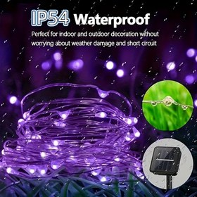 Resim 50/100/200/300 LED Güneş Işıklı Dizisi - IP54 Su Geçirmez, 8 Aydınlatma Modu, Ayarlanabilir Parlaklık, Dayanıklı Bakır Tel, Dış Mekan Bahçeleri, Noel, Düğünler, Partiler ve Tatil Süslemeleri için İdeal, Güneş Enerjili, Şenlikli Ortam, Dış Mekan için Diz Işıkları 