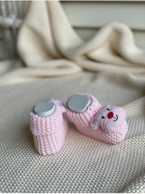Resim Myluni Peluş 3d Oyuncaklı, Çıngıraklı Triko Bebek Çorabı 
