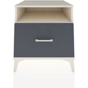 Resim Kronos Komodin Tek Raflı Tek Çekmeceli 60x59x64 Aytaşı-antrasit Aytaşı 