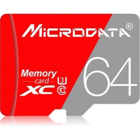 Resim Microdata 64GB CLASS10 Kırmızı ve Gri Tf (Mikro Sd) Hafıza Kartı (Yurt Dışından) 