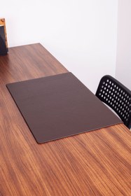 Resim Deri Masa Sümeni Kahve Kenar Korumalı 60x40cm 