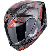 Resim Scorpion Exo 391 Clutter Kapalı Motosiklet Kaskı Siyah Kırmızı 