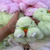 Resim Silver1 Gıoıo Yeni Yay Süsleri Tavşan Peluş Bebek Çekicilik Araba Anahtarlık Kolye (Yurt Dışından) 