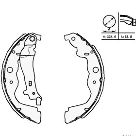 Resim MGA Renault Kangoo 2007-2021 Arka Fren Balatası Takım 228x42 mm 