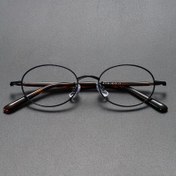 Resim Vintage Oval Gözlükler - Metalik Elips Çerçeve, Küçük Boyutlu Reçetesiz Gözlük, Kadınlar ve Erkekler için Şık Retro Tarz - Günlük ve Resmi Etkinlikler 