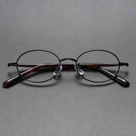 Resim Vintage Oval Gözlükler - Metalik Elips Çerçeve, Küçük Boyutlu Reçetesiz Gözlük, Kadınlar ve Erkekler için Şık Retro Tarz - Günlük ve Resmi Etkinlikler 