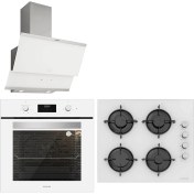 Resim Silverline Beyaz Cam Ankastre Set Bo6502W01 - Cs5349W01 - 3420 