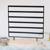 Resim 6 Katlı 144 Delikli Metal Küpe Sergi Standı Asma Kartları ile, Çivili, Halka ve Sarkan Küpeler için Uygun Çok Katmanlı Takı Sergileme Rafı, Ev ve Perakende Kullanımı İçin İdeal, Mücevher Kuleleri 