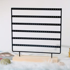 Resim 6 Katlı 144 Delikli Metal Küpe Sergi Standı Asma Kartları ile, Çivili, Halka ve Sarkan Küpeler için Uygun Çok Katmanlı Takı Sergileme Rafı, Ev ve Perakende Kullanımı İçin İdeal, Mücevher Kuleleri 