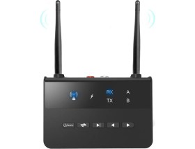Resim Gplus B2 Bluetooth 5.0 80 Metre Kablosuz Çift Antenli Taşınabilir Ses Aktarım Cihazı Wireless Audio Transmitter Receiver 