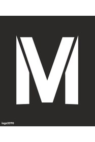 Resim isgtabelam 32x50 Cm/kompozit / M Harfi Boyama Şablonu 