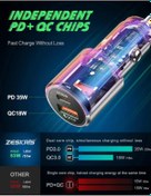 Resim EN SİGA Rgb 53w Pd Hızlı Şarj Araç Içi Çakmaklık Şarj Aleti 1x Type-c 35w Pd 1x Usb3.0 18w 