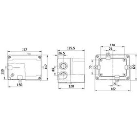 Resim Mete Enerji 40201607 110X150X120 Termoplastik Buat Derin Kapaklı Şeffaf 