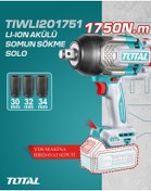 Resim Total TIWLI201751 Lı-Ion Akülü Somun Sökme Makinesi 