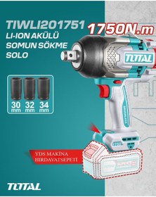 Resim Total TIWLI201751 Lı-Ion Akülü Somun Sökme Makinesi 