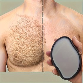 Resim Erkekler ve kadınlar için uygun, Tekrar Kullanılabilir Kristal Saç Çıkarıcı, Sihirli Peeling Saç Çıkarma Aracı, Sırt Kol ve Bacak Sihirli Saç Silme Cihazı 