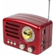 Resim Renkli Retro Fm USB Bluetooth Radyo, Şık ve Kullanışlı Tasarım 