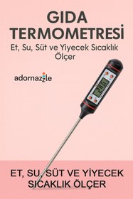 Resim adornazzle Dijital Gıda Isı Ölçer Termometre, Gıda Termometresi, Isı Ölçer Termometre, Dijital Isı Ölçer 