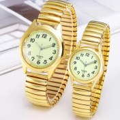 Resim Caven Denton Şerit Kadın Glow Moda Vintage Iş Kadın Erkek Elastik Altın Şerit Kuvars Izle Gelgit Severler Çift Parti Ofis Hediyeleri Bilezik Saatler Casıo (Yurt Dışından) 