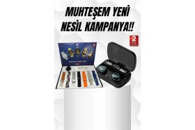 Resim Marsilyan Ucuz Kaliteli Yeni Nesil 7 Kordonlu Akıllı Saat ve Kablosuz Bluetooth Kulaklık ANC Özelliği 