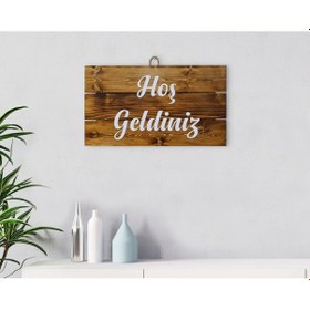 Resim Bk Home Hoş Geldiniz Tasarımlı Ahşap Palet Tablo (551033909) 