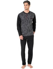 Resim Pierre Cardin Erkek Jakarlı Pijama Takım -6111-siyah-xl Çok Renkli 