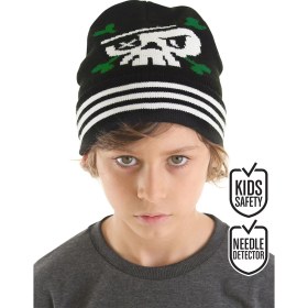 Resim MSHB&G Korsan Siyah Triko Bere Erkek Çocuk 4 - 7 Yaş Sevimli Desenli Ürün 