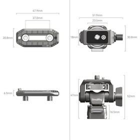 Resim SmallRig 4487 HawkLock H21 NATO Kelepçeli Hızlı Çıkarma Monitör Desteği 