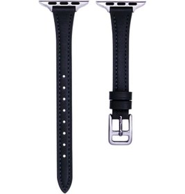 Resim Sones iOS UyumluWatch 5 40mm T-şekilli İnce Hakiki Deri Watch Kordon 