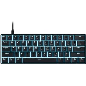 Resim Xindoker Outemu 61 Tuş Mekanik Klavye - Mavi/kırmızı Switch, Led Aydınlatmalı, Usb Kablolu, Hot Swap Özellikli 