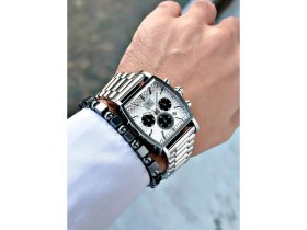 Resim Bentini Dikdörtgen Fonksiyonlu Erkek Saat 